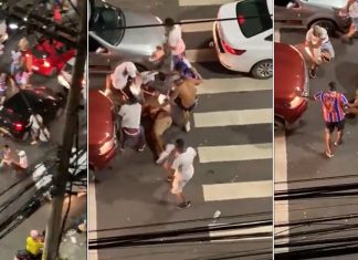 Após Ba-Vi, torcedores do Bahia protagonizam briga na região da Fonte Nova