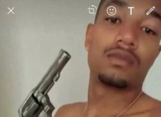 Esposa posta foto de jogador armado e denuncia agressão