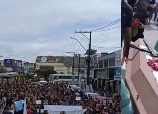 VÍDEO: Protesto de servidores municipais deixa trânsito “travado” em cidade da Bahia
