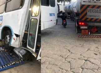 VÍDEO: Acidente com ônibus e carreta quase acaba em tragédia na BA-522