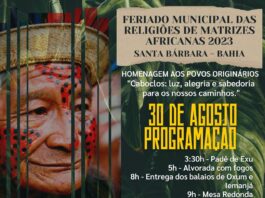 Feriado Municipal das Religiões de Matrizes Africanas Celebra Diversidade Cultural em Santa Bárbara, Bahia