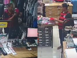 VÍDEO: Mulher usando camisa do Flamengo é flagrada furtando roupa em shopping