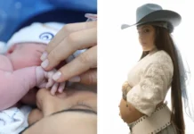 Nasce Dom, primeiro filho da cantora Lauana Prado com Tati Dias: ‘Em meus braços’