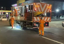 SMT revitaliza sinalização horizontalna Avenida Noide Cerqueira para mais segurança no trânsito